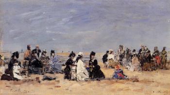 尤金 佈丹 Trouville, Beach Scene 尤金 佈丹 Trouville, Beach Scene